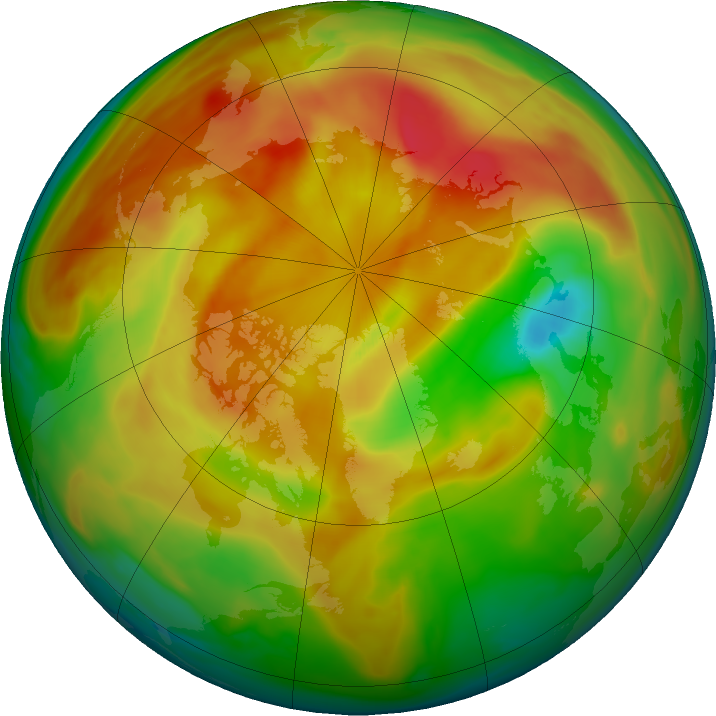 Arctic ozone map for 04 April 2017